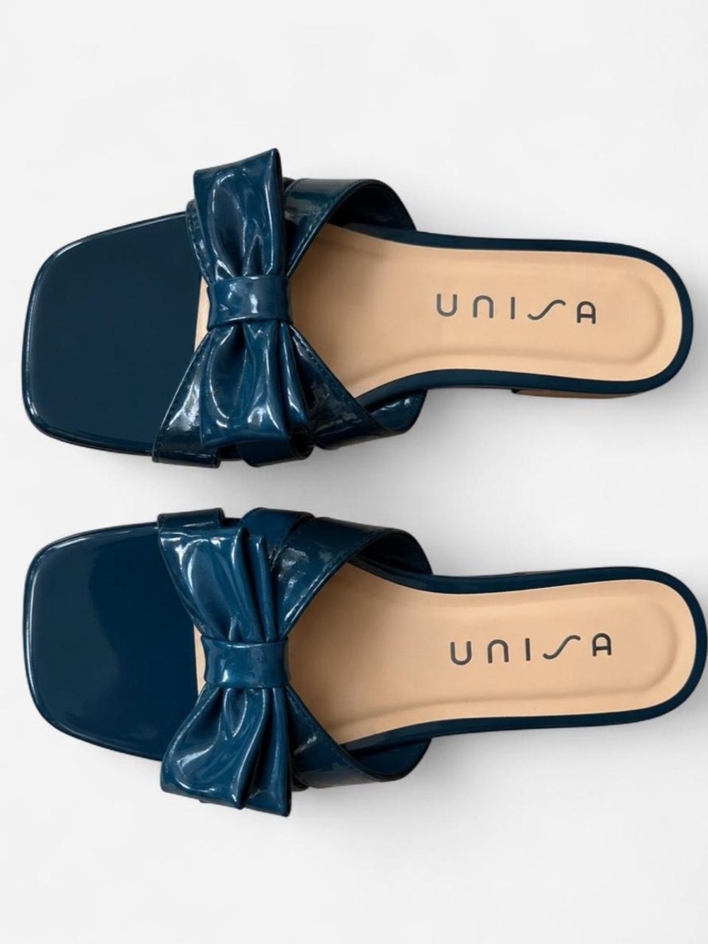 Unisa Women's Navy Bow Slide Sandals